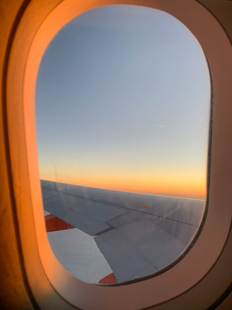 Sunset from Plane Window